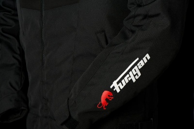 [FURYGAN] Мотокуртка NORMAN текстиль, цвет Черный/Белый фото в интернет-магазине FrontFlip.Ru