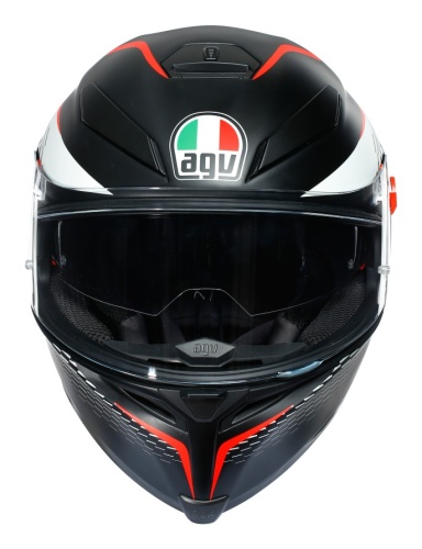 Шлем AGV K-5 S MULTI Thunder Matt Black/White/Red фото в интернет-магазине FrontFlip.Ru