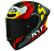 [KYT] Мотошлем TT-REVO FLUX, цвет Черный/Желтый/Красный
