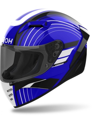 Шлем Airoh CONNOR ACHIEVE Blue Glossy фото в интернет-магазине FrontFlip.Ru