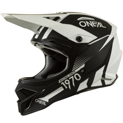 Шлем кроссовый O'NEAL 3Series Interceptor Черный/белый фото в интернет-магазине FrontFlip.Ru