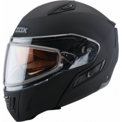 Шлем снегоходный ZOX Condor, стекло с электроподогревом, мат. черный фото в интернет-магазине FrontFlip.Ru