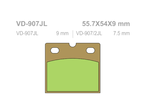 VESRAH Тормозные колодки  VD-907JL фото в интернет-магазине FrontFlip.Ru