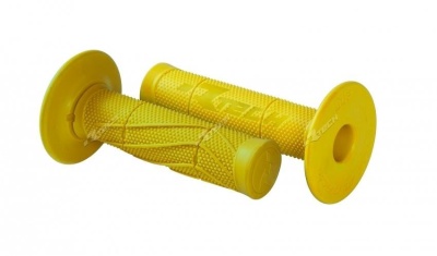 RTech Ручки на руль Wave Soft Grips 115мм желтые (moto parts) фото в интернет-магазине FrontFlip.Ru
