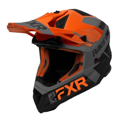 Шлем FXR Helium Race Div Orange/Black/Char фото в интернет-магазине FrontFlip.Ru