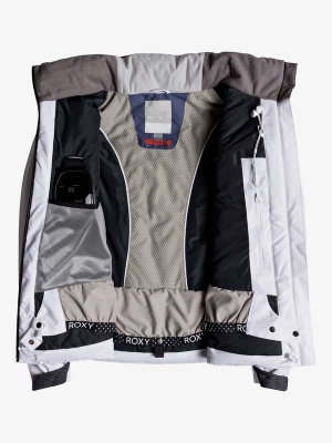 ROXY КУРТКА СНОУБОРДИЧЕСКАЯ FLICKER JK J SNJT WBB0 BRIGHT WHITE фото в интернет-магазине FrontFlip.Ru