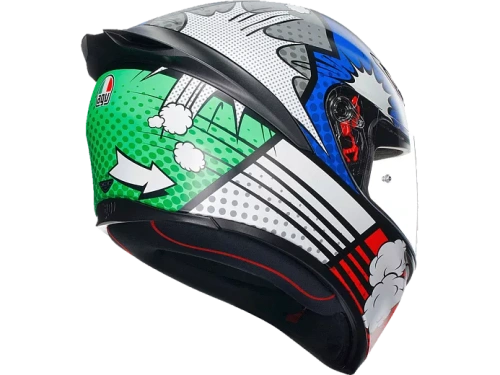 AGV Шлем K-1 E2206 BANG MATT ITALY/BLUE фото в интернет-магазине FrontFlip.Ru