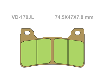 VESRAH Тормозные колодки  VD-170JL  (301) фото в интернет-магазине FrontFlip.Ru