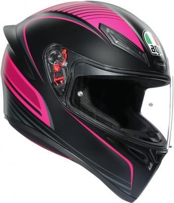 Шлем AGV K-1 MULTI Warmup Black/Pink фото в интернет-магазине FrontFlip.Ru