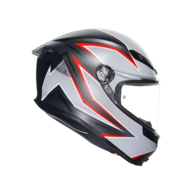 Шлем AGV K6 S E2206 MPLK Flash Matt Black/Grey/Red фото в интернет-магазине FrontFlip.Ru