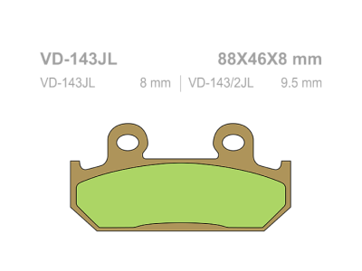VESRAH Тормозные колодки  VD-143/2JL  (220) фото в интернет-магазине FrontFlip.Ru