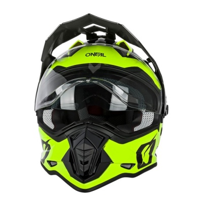 Шлем кроссовый со стеклом O'NEAL Sierra R V.22, глянец желтый/черный фото в интернет-магазине FrontFlip.Ru