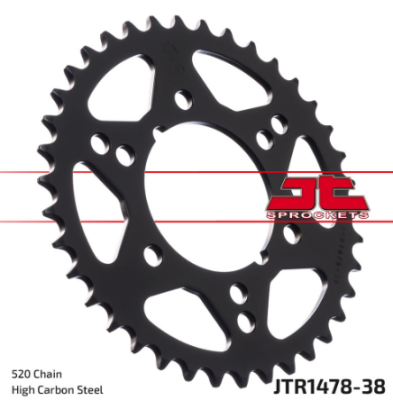 Звезда задняя (ведомая),(сталь) JT 1478.38 фото в интернет-магазине FrontFlip.Ru
