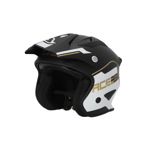 Шлем Acerbis JET ARIA 22-06 White/Black/Gold фото в интернет-магазине FrontFlip.Ru