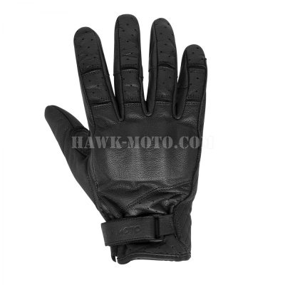 HAWK Перчатки кожаные BARON Black фото в интернет-магазине FrontFlip.Ru
