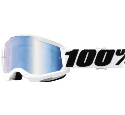 Очки 100% Strata 2 Goggle Everest / Mirror Blue Lens (50421-250-12) фото в интернет-магазине FrontFlip.Ru