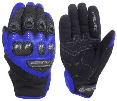 AGVSPORT Кожаные перчатки Jet синии фото в интернет-магазине FrontFlip.Ru