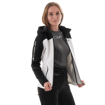 Dragonfly Куртка женская с капюшоном Explorer 2.0 Black and White фото в интернет-магазине FrontFlip.Ru
