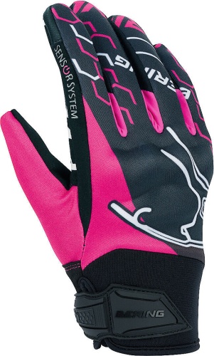 Перчатки женские Bering LADY WALSHE Black/Fuxia фото в интернет-магазине FrontFlip.Ru