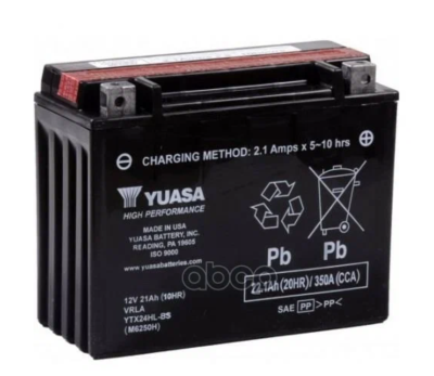YUASA   Аккумулятор  YTX24HL-BS(Y50-N18L-A,A 3) с электролитом фото в интернет-магазине FrontFlip.Ru