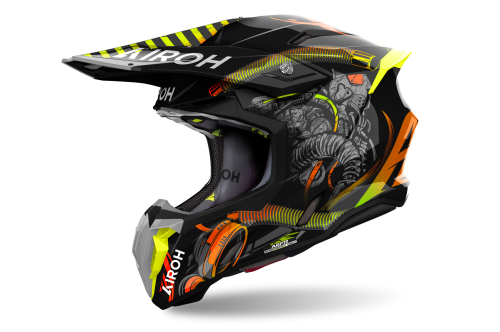 Мотошлем AIROH TWIST 3 TOXIC GLOSS Кросс-Эндуро термопластик фото в интернет-магазине FrontFlip.Ru