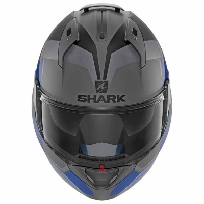 [SHARK] Мотошлем evo-one 2 slasher, цвет антрацит/черный/синий фото в интернет-магазине FrontFlip.Ru