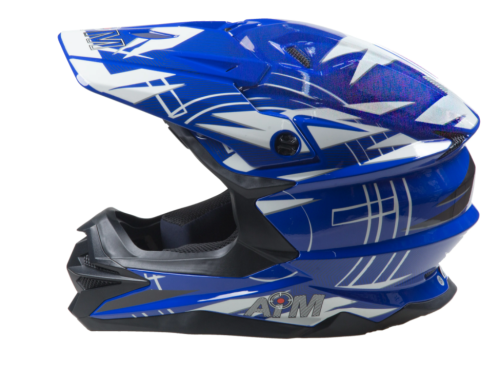 Шлем AiM JK803S Blue/White фото в интернет-магазине FrontFlip.Ru