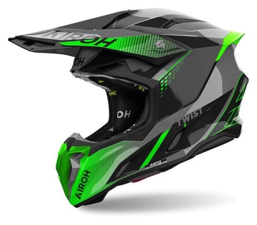 Шлем Airoh TWIST 3 SHARD Green Glossy фото в интернет-магазине FrontFlip.Ru
