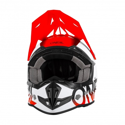 ONEAL Шлем кроссовый 5Series BLOCKER Термопластик, глянец, Белый/Оранжевый фото в интернет-магазине FrontFlip.Ru