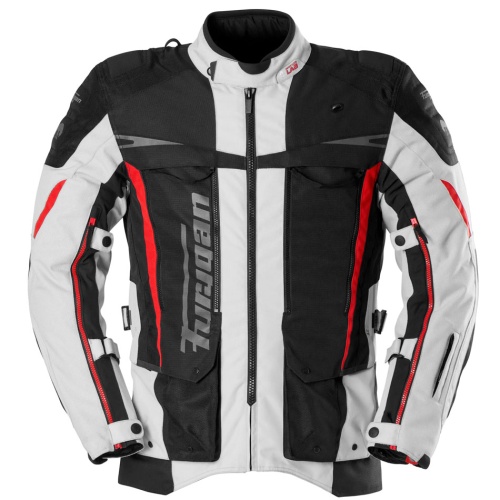 [FURYGAN] Мотокуртка MONTROC KEVLAR PRIMALOFT 3in1 текстиль, цвет Черный/Белый/Красный фото в интернет-магазине FrontFlip.Ru