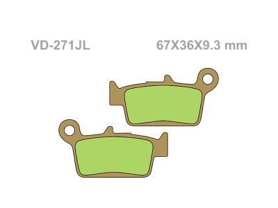 VESRAH Тормозные колодки  VD-271JL  (296) фото в интернет-магазине FrontFlip.Ru