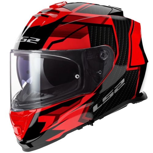 LS2 Мотошлем FF800 STORM II TRACKER черно-красный фото в интернет-магазине FrontFlip.Ru