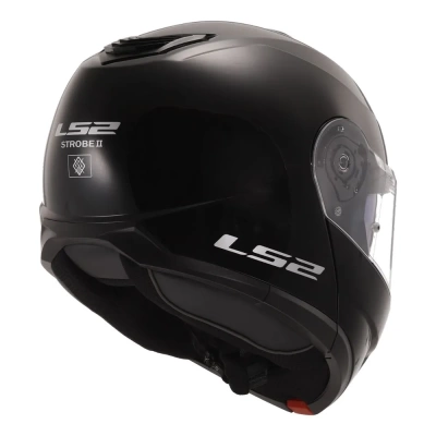 LS2 Мотошлем FF908 STROBE II Solid глянцевый черный фото в интернет-магазине FrontFlip.Ru
