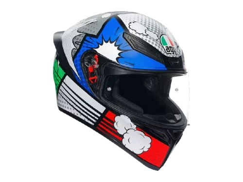 AGV Шлем K-1 E2206 BANG MATT ITALY/BLUE фото в интернет-магазине FrontFlip.Ru
