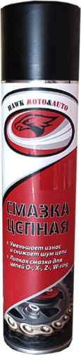 Смазка цепная "HAWK MOTO" (аэрозоль) 400 мл. фото в интернет-магазине FrontFlip.Ru