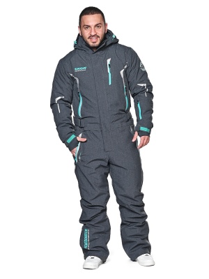 SNOW HEADQUARTER Горнолыжный комбинезон мужской A-89001 Серый фото в интернет-магазине FrontFlip.Ru