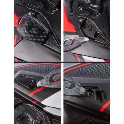 Шлем кроссовый со стеклом O'NEAL D-SRS Square, мат. черный/красный фото в интернет-магазине FrontFlip.Ru