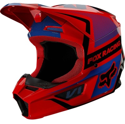 Мотошлем Fox V1 Oktiv Helmet Flow Red 2021 фото в интернет-магазине FrontFlip.Ru