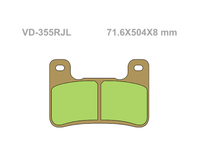 VESRAH Тормозные колодки  VD-355RJL  (289) фото в интернет-магазине FrontFlip.Ru