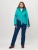 Горнолыжный костюм женский зеленого цвета 051911Z фото в интернет-магазине FrontFlip.Ru