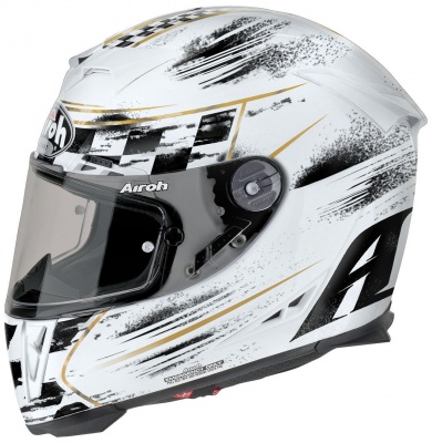 AIROH шлем интеграл GP500 CHECK WHITE GLOSS фото в интернет-магазине FrontFlip.Ru