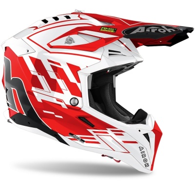 AIROH шлем кросс AVIATOR 3 RAMPAGE RED GLOSS фото в интернет-магазине FrontFlip.Ru