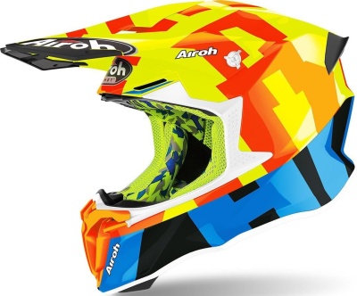 AIROH шлем кросс TWIST 2.0 FRAME YELLOW GLOSS фото в интернет-магазине FrontFlip.Ru