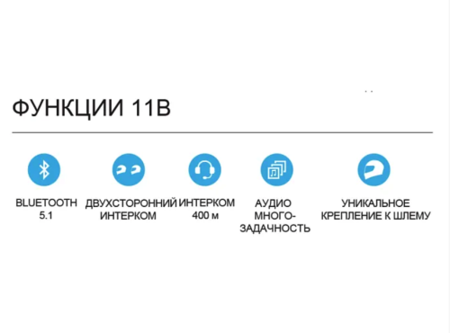 HJC гарнитура SMART HJC 11B черный фото в интернет-магазине FrontFlip.Ru