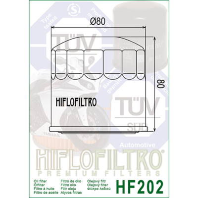 HIFLOFILTRO Масляные фильтры (HF202) фото в интернет-магазине FrontFlip.Ru