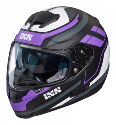Шлем интеграл IXS HX 215 2.0 X14071 M38 Черный/Фиолетовый фото в интернет-магазине FrontFlip.Ru
