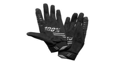 Велоперчатки 100% R-Core Glove Black фото в интернет-магазине FrontFlip.Ru