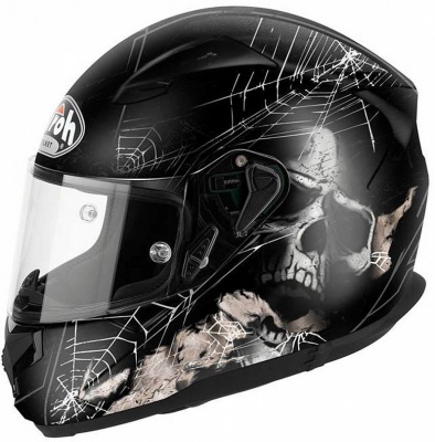 AIROH шлем интеграл T600 CRUEL BLACK MATT фото в интернет-магазине FrontFlip.Ru