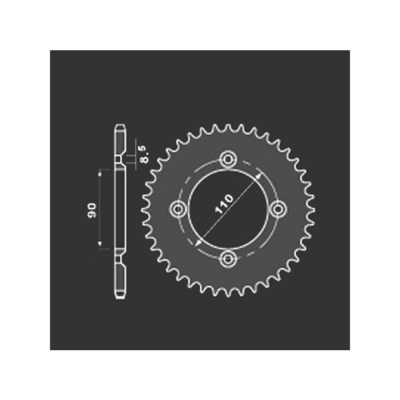PBR Звезда задняя    4644-42   (алюм) фото в интернет-магазине FrontFlip.Ru