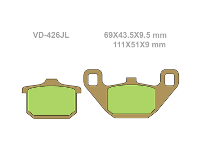 VESRAH Тормозные колодки  VD-426JL  (241) фото в интернет-магазине FrontFlip.Ru